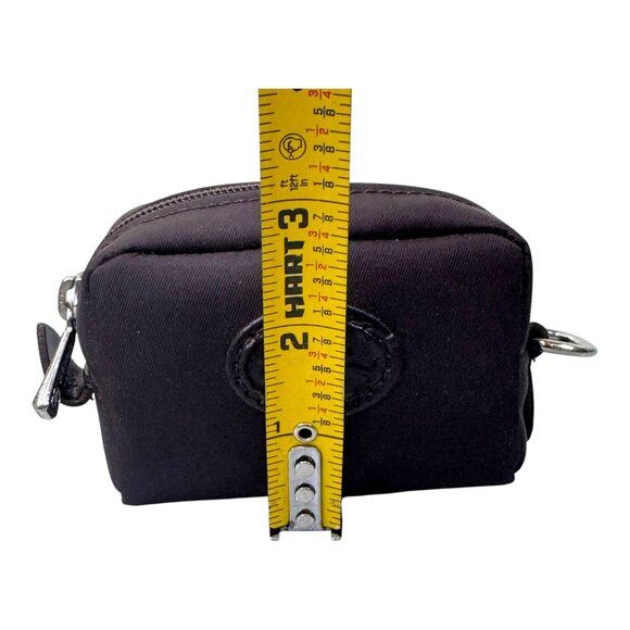 Vintage Longchamp Paris Small Black Nylon Makeup Cosmetic Shaving Men Bag READ - Picture 6 of 9